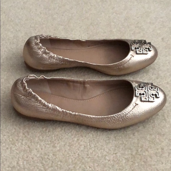 Tory Burch Gold Flats - Picture 3 of 4